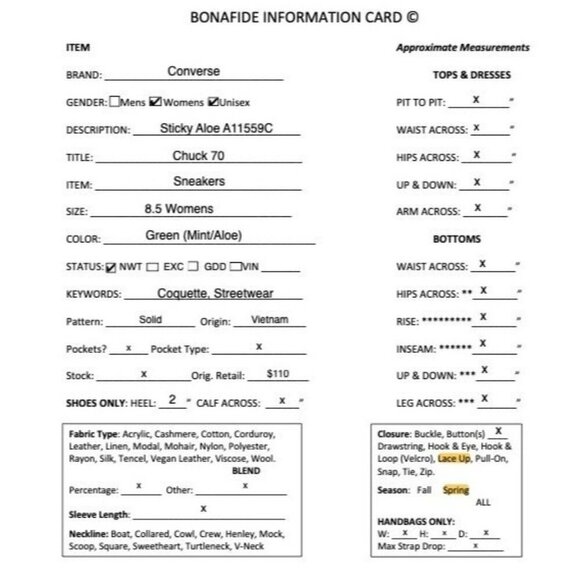 Converse Womens Sticky Aloe A11559C Chuck 70 Sneakers Size 8.5 Green Mint SP NWT - Picture 12 of 12